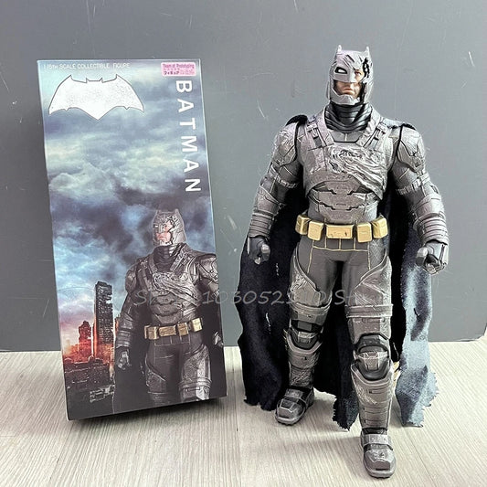 Batman Figure Hot Team Of Prototyping Armored War Damage Batman Action Figure Superhero Movie Model Christmas Birthday Gifts