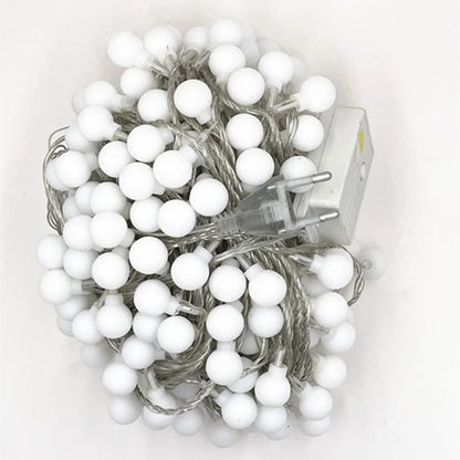 5M 10M 20M 30M 50M Cherry Balls LED Fairy String Lights  220V 110V Operated Wedding Christmas Outdoor Room Garland Decoration