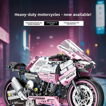 M1000RR Motorcycle Is Compatible with Lego Building Block Machinery Group, and It Is Difficult To Assemble Toy Locomotive Model.