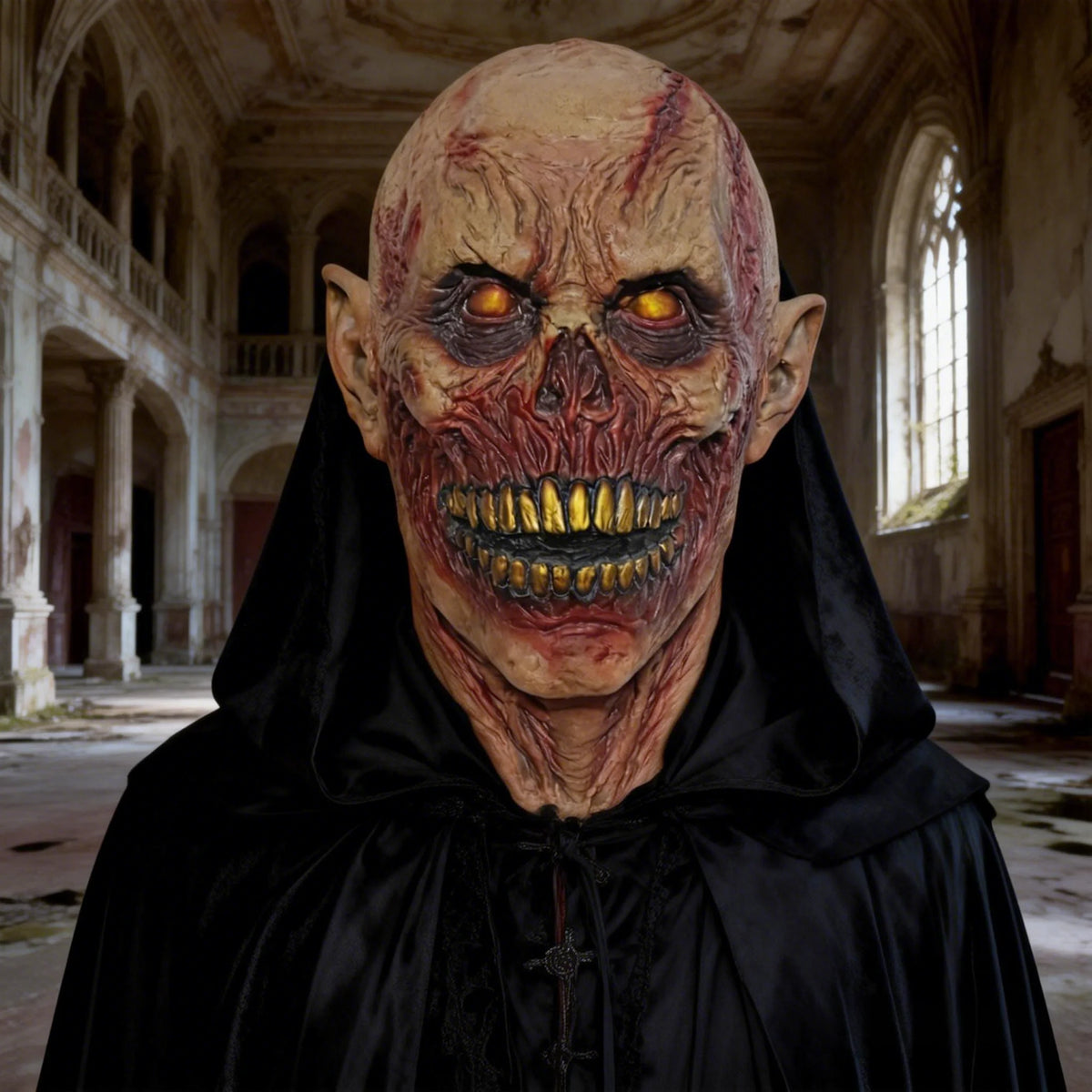 Scary Halloween Latex Skull Mask Undead Zombie Horror Cosplay Costume Prop For Haunted House Prank Party Decor