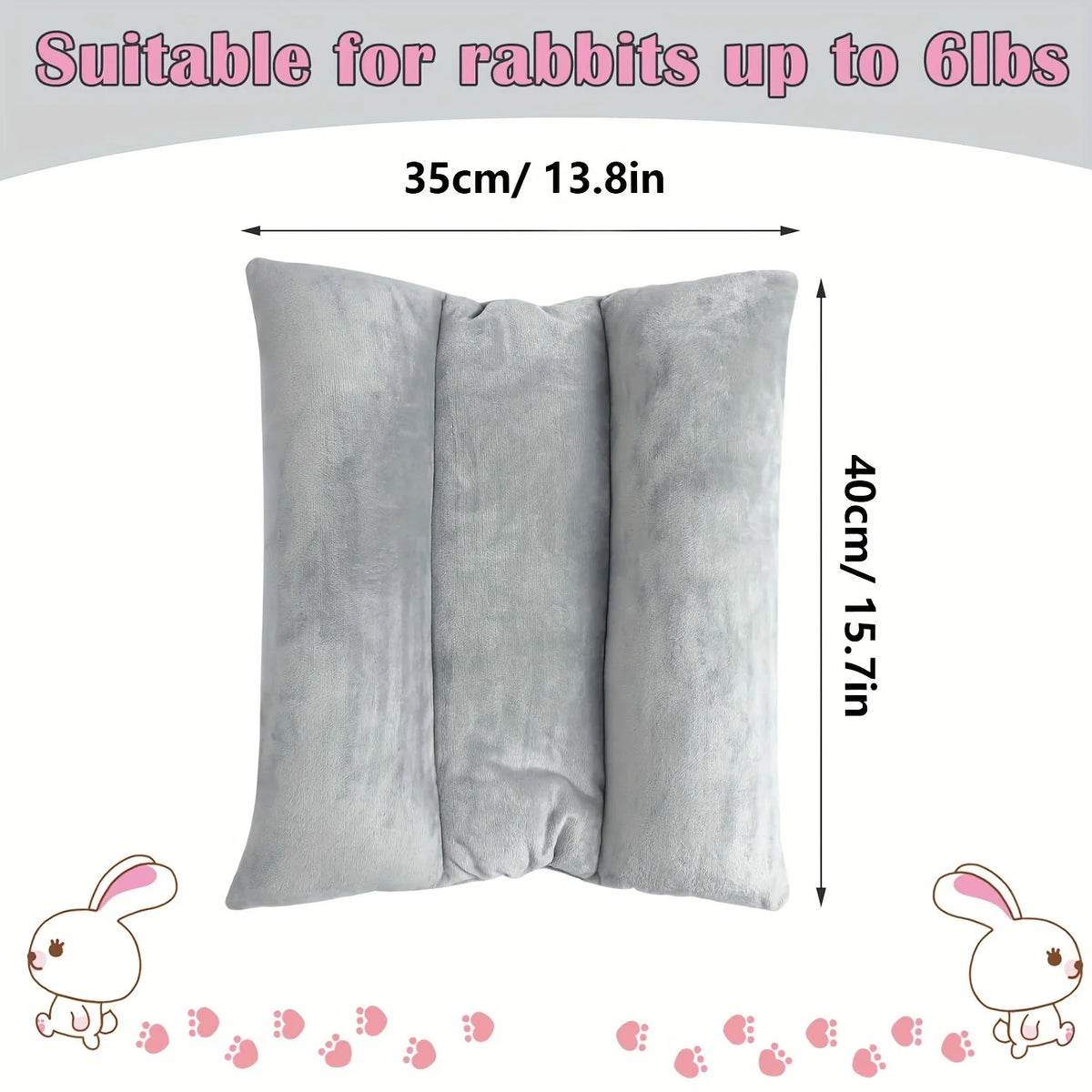 1 Piece of Rabbit Bed with Thick Plush Cushion, Suitable for Small and Medium-Sized Rabbits
