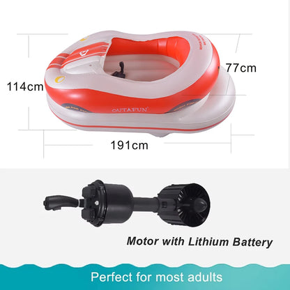 Inflatable Bumper Car Motorized Pool Float with Lake Float Tube PVC Material 1 Passenger Adult Pool Toy Water Amusement
