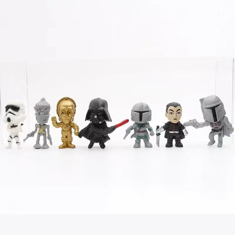 14pcs/16pcs/ set Star Wars Mandalorian Cute 4cm Figure Toys
