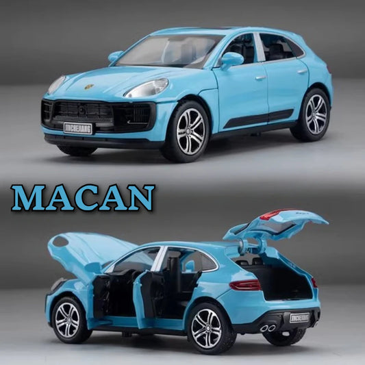 1:32 Macan Panamera Alloy Sports Car Model Diecast Toys Doors 4 Doors Opened with Sound Light Pull Back Metal Vehices Boys Gifts