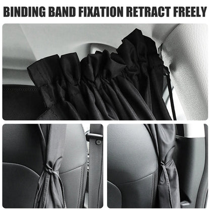 Sun Shade Car Privacy Curtains Car Divider Curtain Between Rear Seat Auto Blackout Curtains for Kids Baby Travel Nap Sleeping