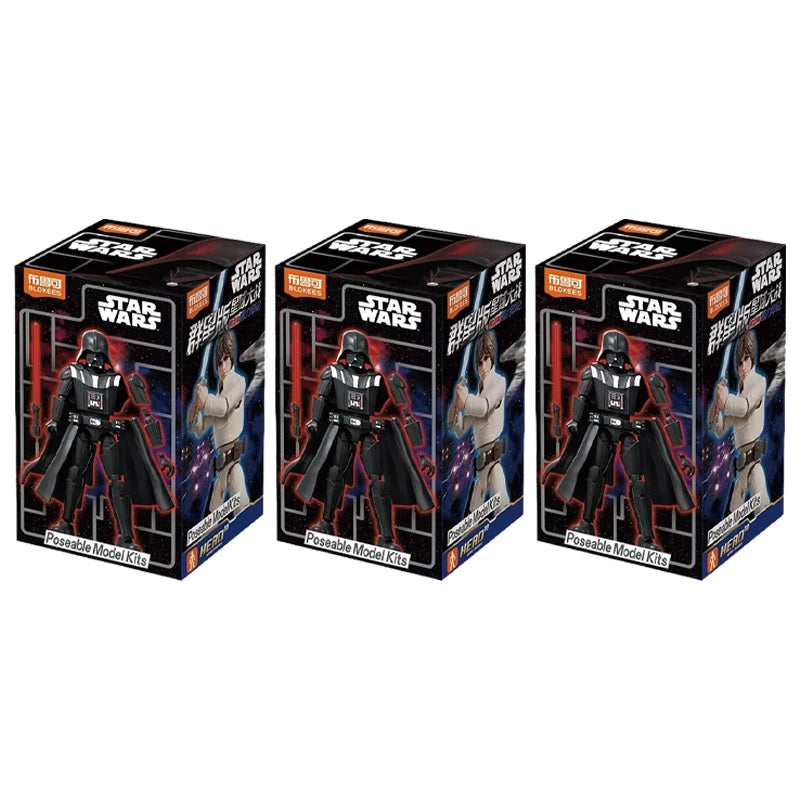 Original Blokees Star Wars Galaxy Version 02 Dark Side Series Blind Box Poseable Model Kits Action Figure Toy Collect Boy Gift