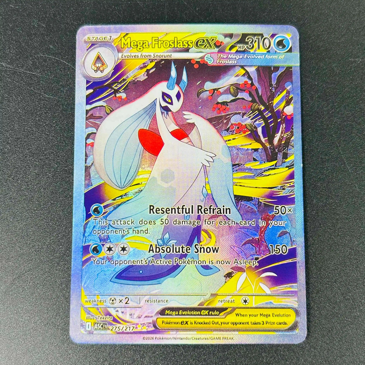 Mega Dragonite EX 271/217 English Version Collectible Grade DIY Foil Texture Nice Condition Premium Anime Collection Cards