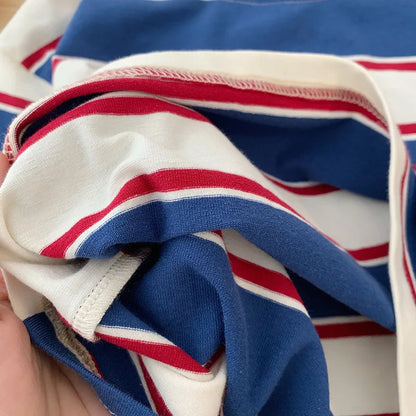 2-7Y autumn Children Clothes For Baby Girl Boys T-shirt Stripe Cotton Long Sleeves Shirts Teen Hoodie Bottoming Shirt Kids Tops