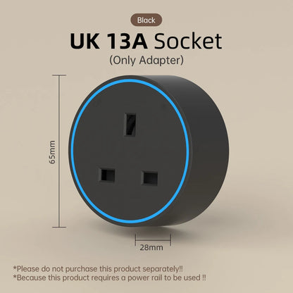 Track Socket With Switch High-end Quality Wall Power Outlet EU UK US FR Standard Universal Home Kitchen Bathroom Office Sockets