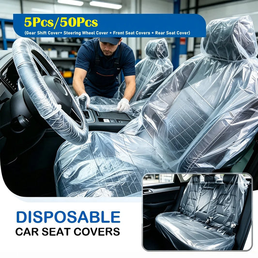 5/50Pcs Disposable Car Seat Covers Universal Protective Gear Shift Cover Protectors Interior Beauty Care Cleaning Accessories