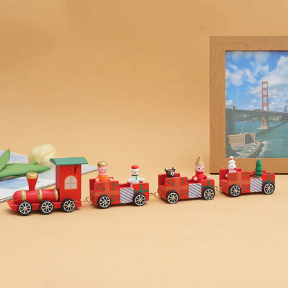 Christmas Mini Train Three Styles Ornament Xmas Tabletop Decoration Figurine Home Holiday Gift for Home Party Decor Kids Present