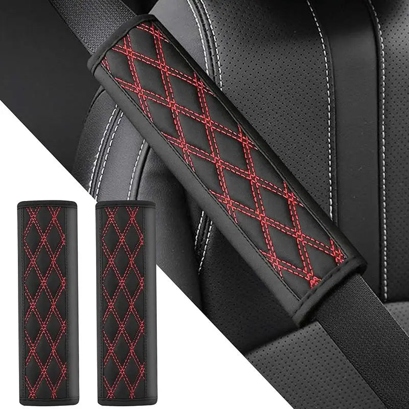 1/2Pcs Car PU Seat Belt Safety Belt Shoulder Cover Soft Breathable Protection Seat Belt Padding Pad Auto Interior Accessories