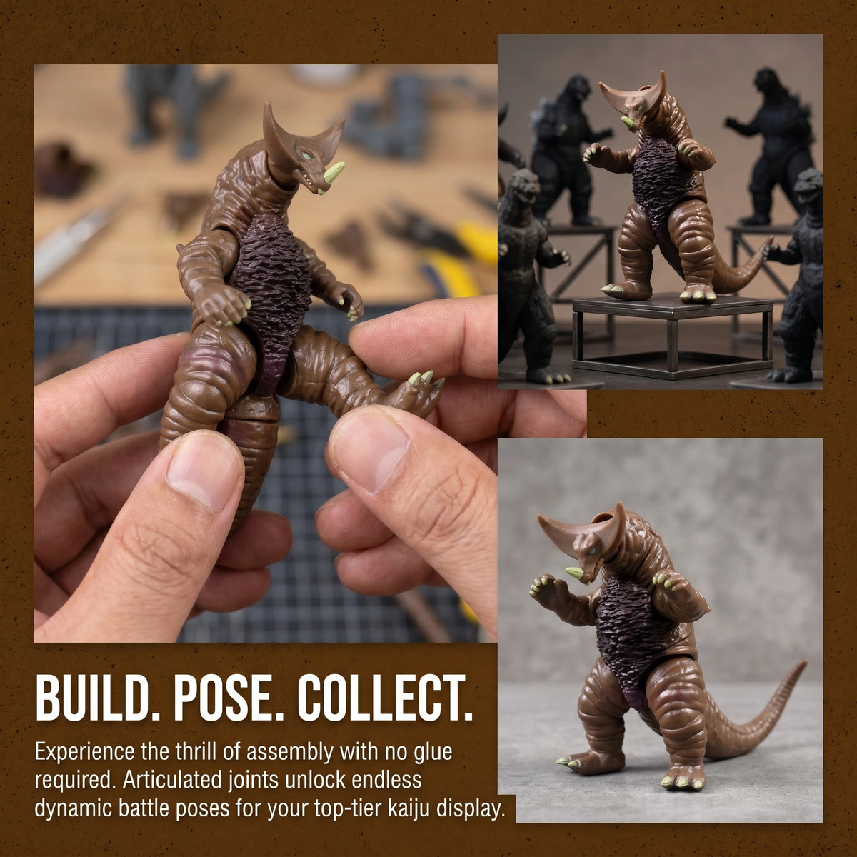 Bandai Ultra Kaiju Series Monster World Gomora Mini Figure - Collector's Gift for Ultraman Fans - Perfect for Party Decor