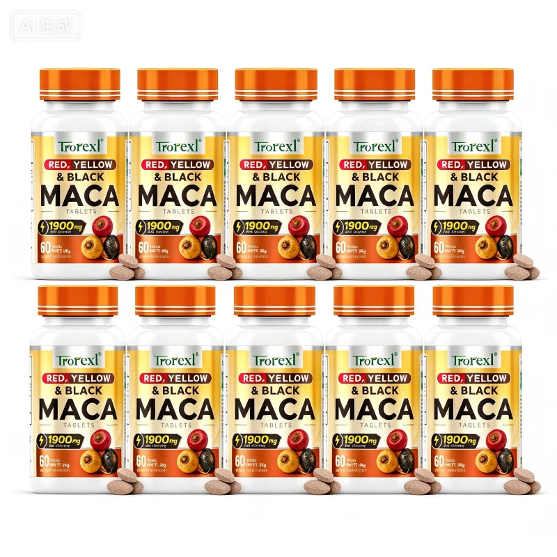 Natural Maca Root Tablets-Supports Vitality & Physical Performance, Balances Hormone, Overall Wellness