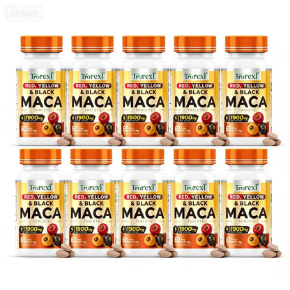 Natural Maca Root Tablets-Supports Vitality & Physical Performance, Balances Hormone, Overall Wellness