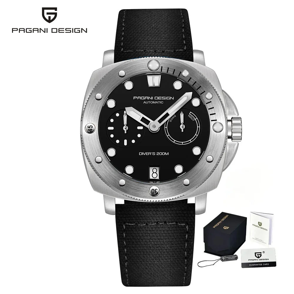 PAGANI DESIGN New 41mm Men's Automatic Mechanical Watch CAL. 2C22 Sapphire Glass Waterproof 200M Diving Reloj Hombre