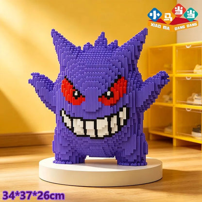 Pokemon Gengar Building Block Bulbasaur Charmander 3D Model Assembly Connection Mini Brick Figure Toys for Home Decora