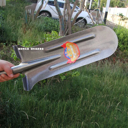 Outdoor digging pit iron tip shovel multi-function with pedal extension shovel round head shovel garden shovel