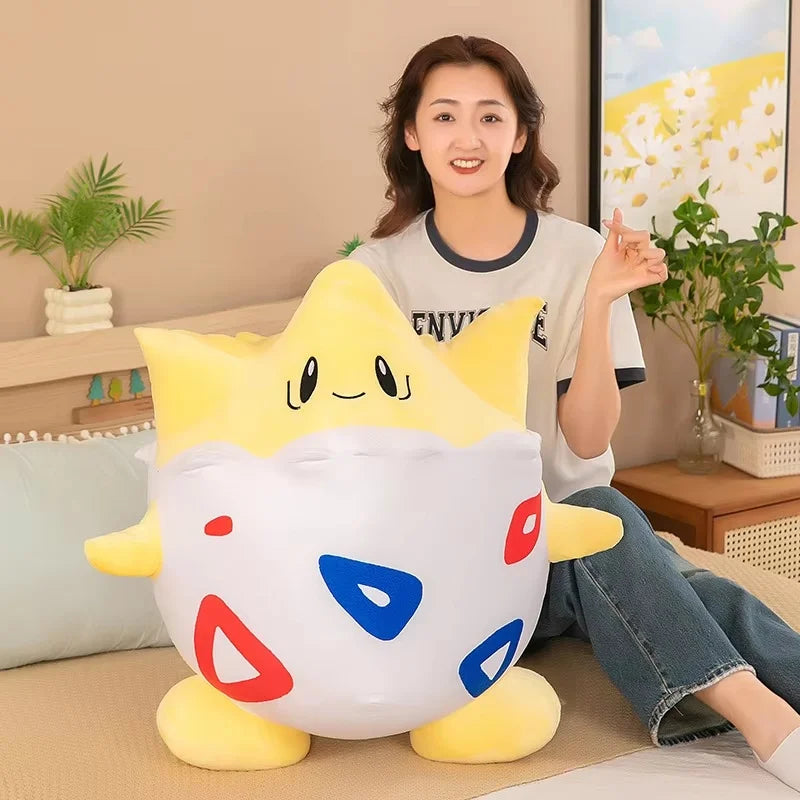 25/40/50/60cm Poke Togepi Plush Toy Cute Soft Stuffed Animal Cartoon Character Doll Bedroom Bed Pillow Soft Cushion Girl Gift