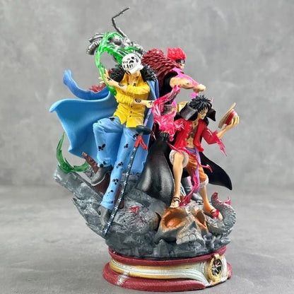 19cm/7.48in Anime ONE PIECE Figure Luffy Eustass Kid Trafalgar D. Water Law Action Figures Pvc Collection Model Toys for Gifts