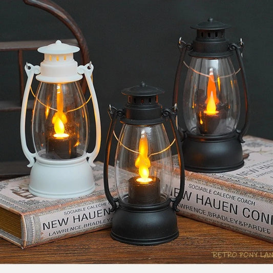 Vintage LED Candle Lantern Waterproof Atmosphere Lamp Flameless Flickering Night Light For Garden Decor Outdoor Wedding Party