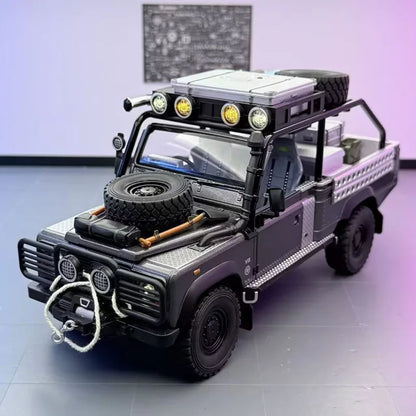 1/24 Land Range Rover Defender 110 Tomb LE Alloy Car Model Diecasts Metal Off-road Vehicles Car Model Sound Light Kids Toys Gift