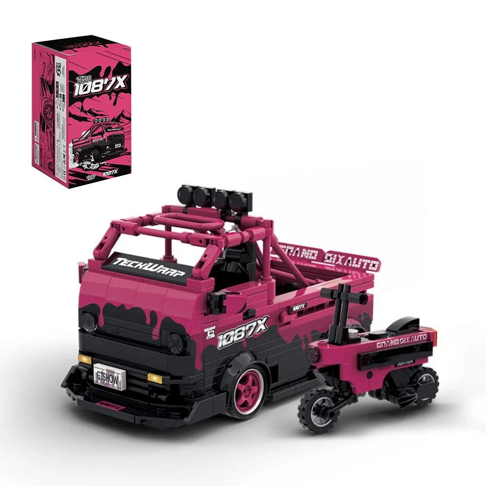 Technical MOC 1087X Drift Vehicle Building Blocks City Champion Racing Sports Car Model Collect Toy Christmas Gift for Kid Adult