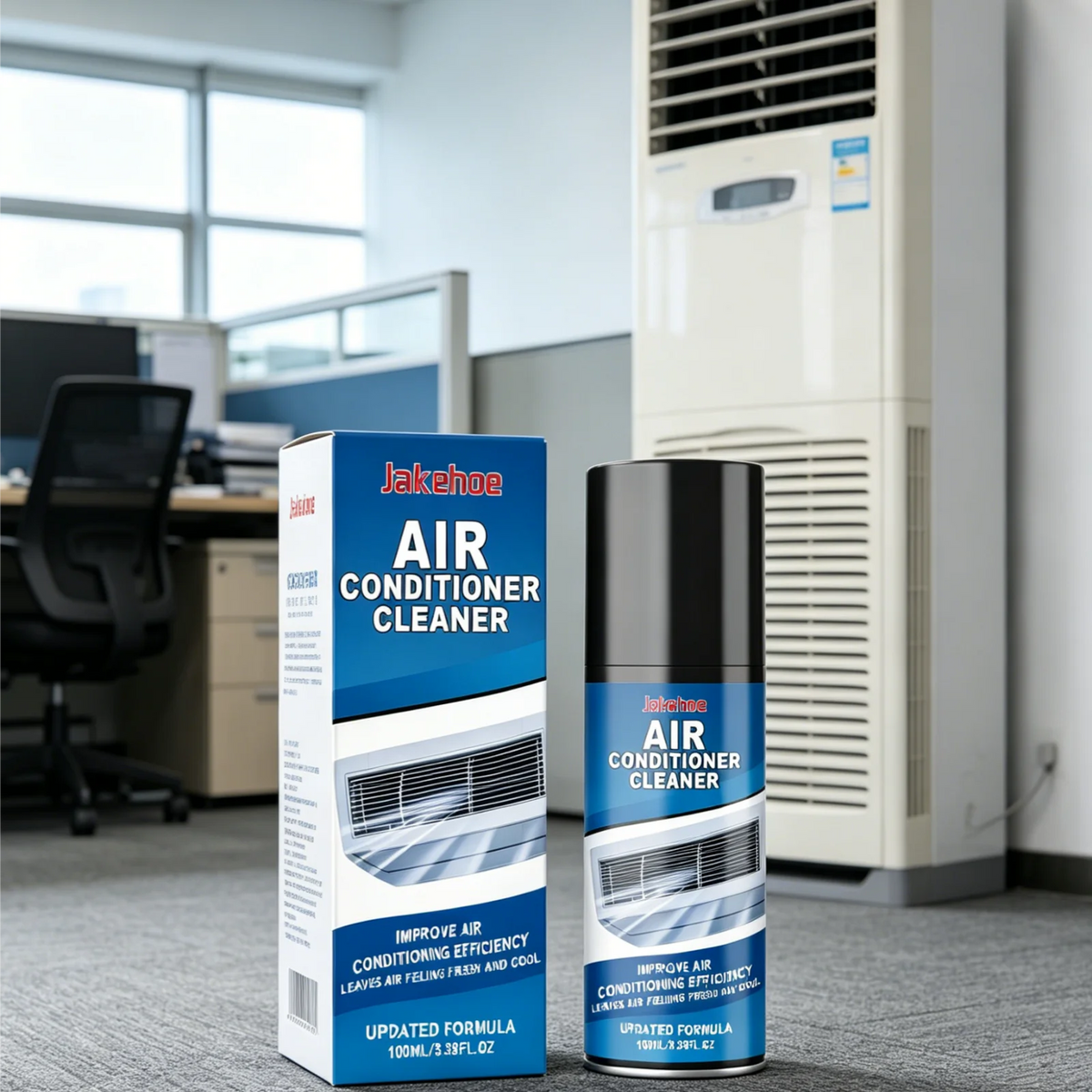 Jakehoe Air Conditioner Foam Cleaner Powerful Cleaning Remove Stubborn Stains Easy Use Multi Purpose Air Conditioner Spray 100ml