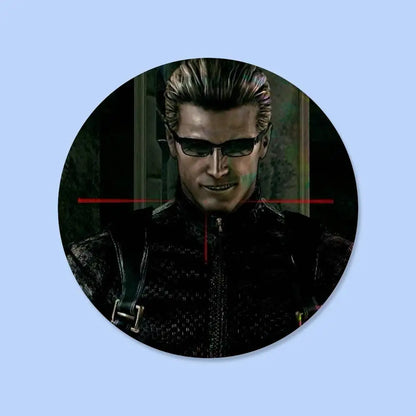 Albert Wesker Resident Evil Badges 25 32 44 58 75 Mm Round Cosplay Pin Bag Decor Fans Collect Friends Gifts Brooch Souvenir