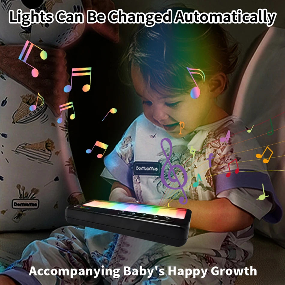 Rainbow Flashing Piano Toys with 5 Instruments 13 Melody Electronic Music Toys Portable Keyboard Toys Educational Toys for Kids
