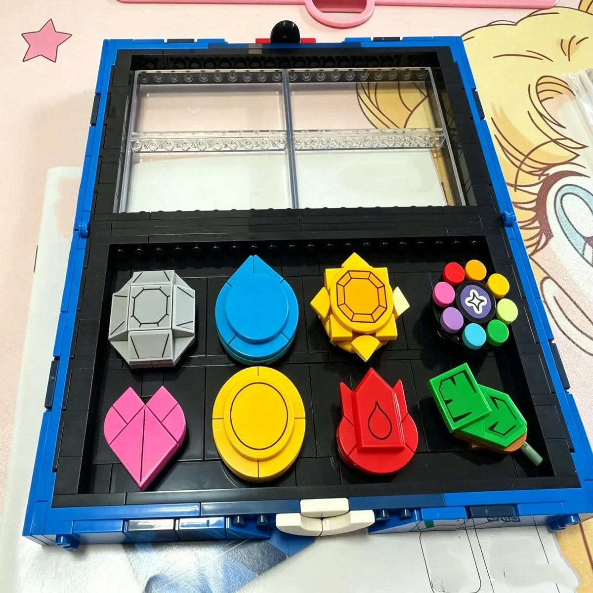Kanto Region Badge Collection Model Popular Anime Building Blocks Diy Creative Assembly Bricks Toys Birthday Gifts
