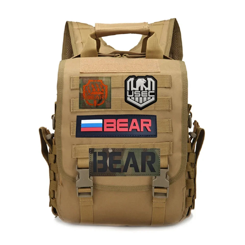 PVC Rubber Patch USEC Team Badge BEAR Magic Armband IR Reflective Tactical Morale Backpack Hook and Loop Patches for Clothing