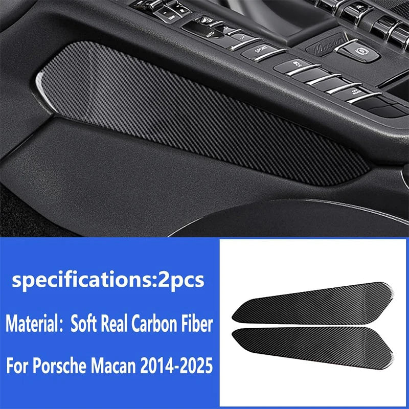 For Porsche Macan 2014-2025 Stainless Steel Car Center Console Side Speaker Horn Trumpet Net Panel Trim Sticker Accessories