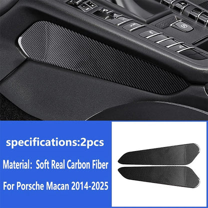 For Porsche Macan 2014-2025 Stainless Steel Car Center Console Side Speaker Horn Trumpet Net Panel Trim Sticker Accessories