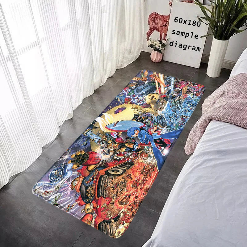 Interior Floor Mat Doormat Mega Man X8 Rockman Non-slip Foot Rug for Entryway Kitchen Carpet Bedroom Bedside Mats Home Decor