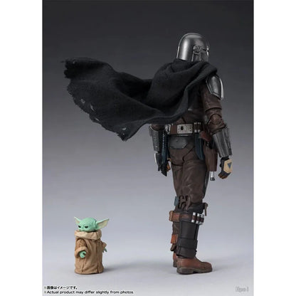 In Stock Genuine Bandai Star Wars Model Kit SHF The Mandalorian&Grogu Anime Action Figure Collection Finished Model Toys Gifts