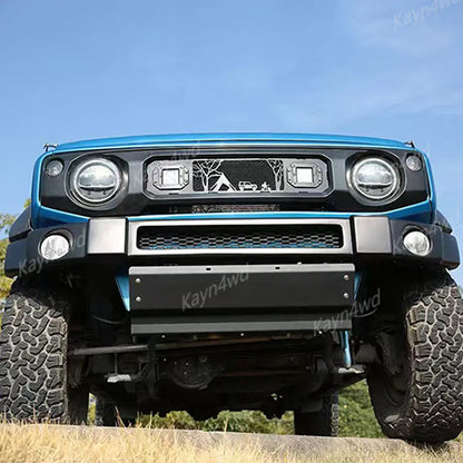Off Road 4x4 Accessories Plastic Narrow Front Bumper Kits With Aluminum Alloy Skid Plate  For 2019+ Suzuki Jimny JB64 JB74 JC74
