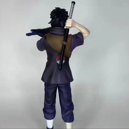 Naruto Shippuden Uchiha Shisui Figure With Crow Accessory, Young Ver. Anime Statue, Ninja Pose PVC Collectible Model Toy, Deskto
