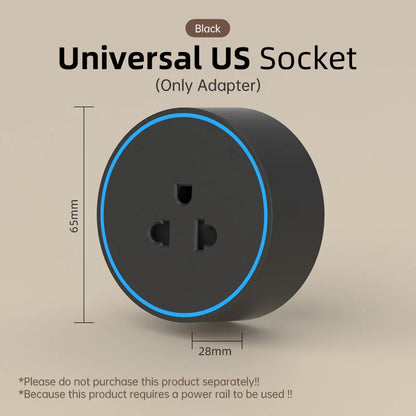 Track Socket With Switch High-end Quality Wall Power Outlet EU UK US FR Standard Universal Home Kitchen Bathroom Office Sockets