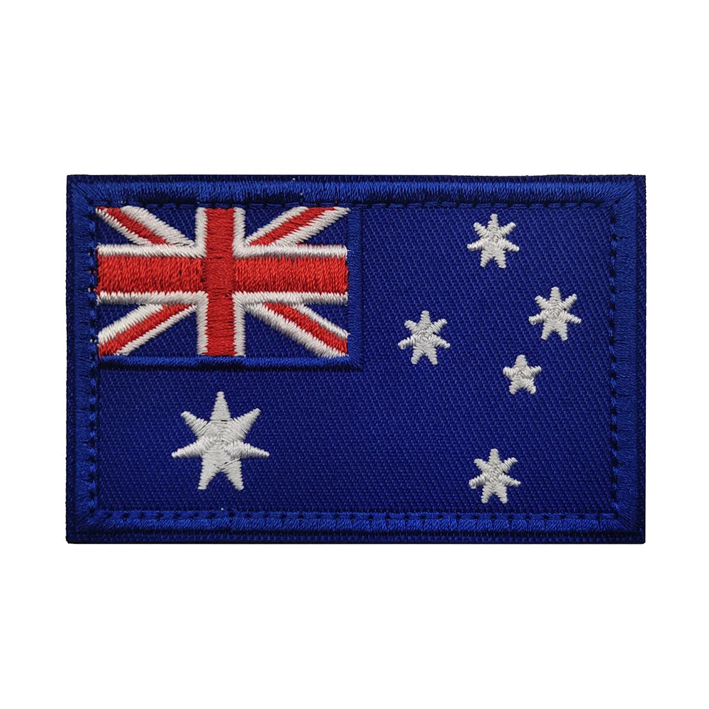 Australia Flg Australia Flag PVC Embroidery Armband Velcro Morale Badge Backpack Patch Stick on clothes backpacks