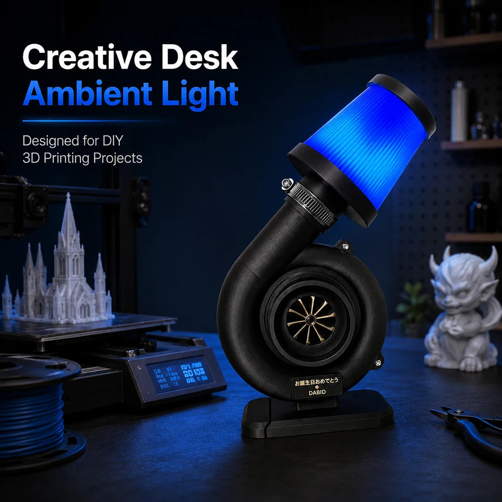 For 3D Printer Multi-color Creative Turbo Lamp DIY Assembly And  Soft & Even Creative Lighting DIY For 3D Printer Part
