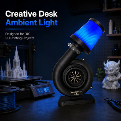 For 3D Printer Multi-color Creative Turbo Lamp DIY Assembly And  Soft & Even Creative Lighting DIY For 3D Printer Part