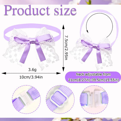 50/100PCS Adjustable Lace Dog Bow Tie Collar for Small Dogs Bowties Cats Necklace Cute Satin Pet Neckwear Pet Accessories Bulk