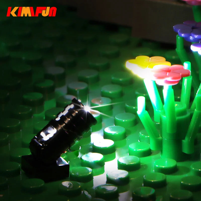 10pcs Terminal Led Searchlight MOC For Lego Light Table Lamp Multifunctional DIY Spotlight Black Building Block 1219