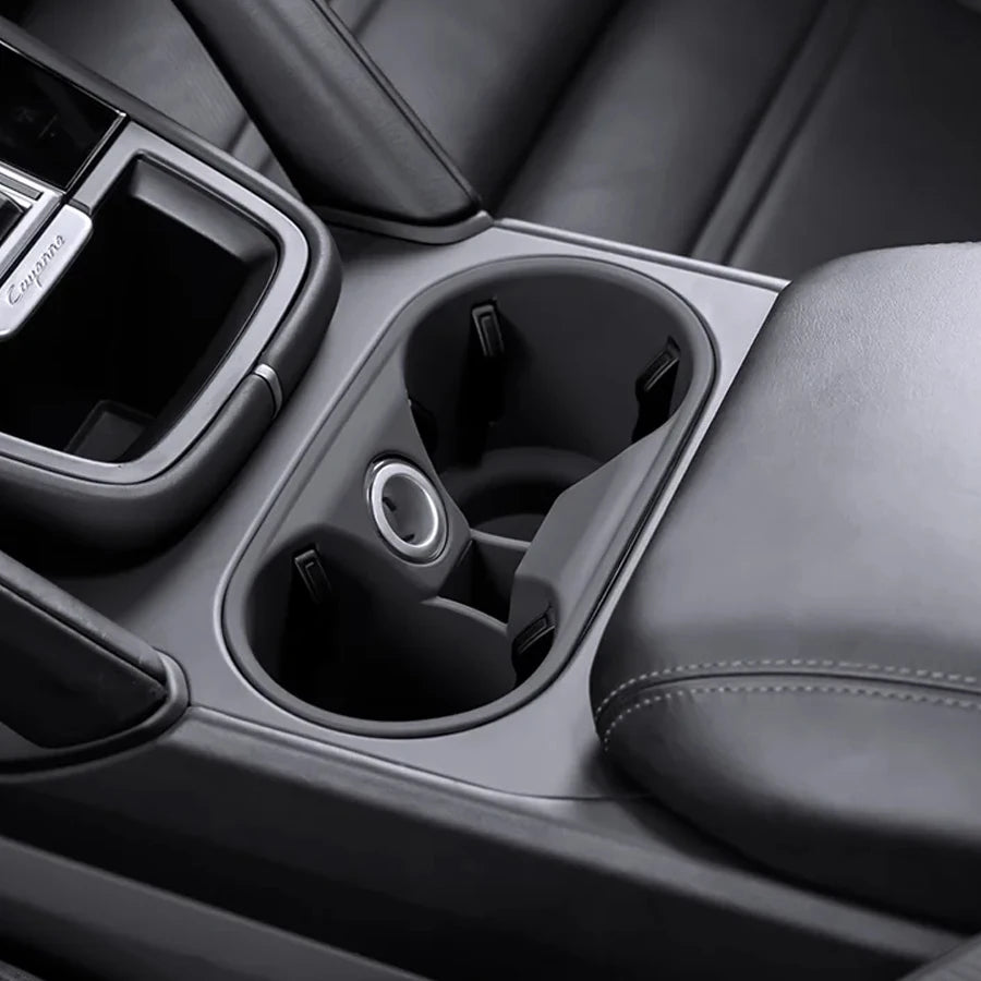 For Porsche Cayenne 2024 -2026 Silicone Car Cup Holder Center Console Organizer Anti Spill- Drink Holder Insert Auto Accessories