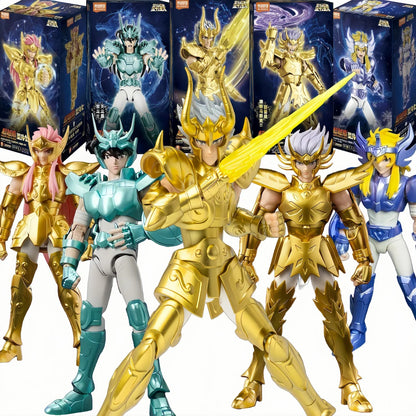 BLOKEES Original Gold Saint Seiya Cancer Deathmask Dragon Shiryu Capricorn Shura High-Detailed Anime Statue Action Figure Model