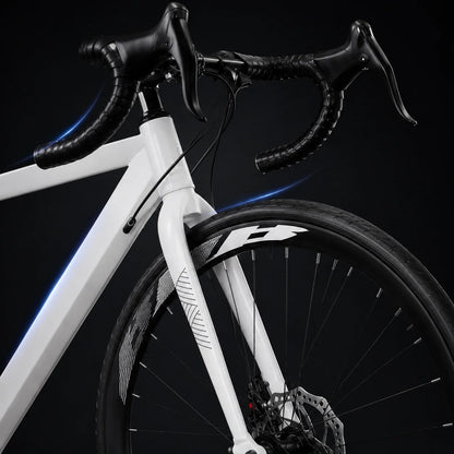 700C Road Bike Drop Bar Bicycle Lightweight Racing Bike 21 24 27 Speed Mechanical Disc Brake Adult Commuter Cycle
