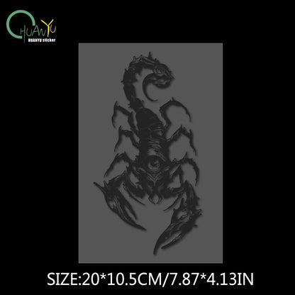 Dark style day eye scorpion car sticker, car and motorcycle scratch proof, waterproof, reflective decoration decal