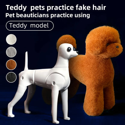 Teddy Pet Simulation Hair Beauty Fake Beautician Practicing Dog Standard Teddy Full Body Fake Head, Skeleton Model, Pet Groomer