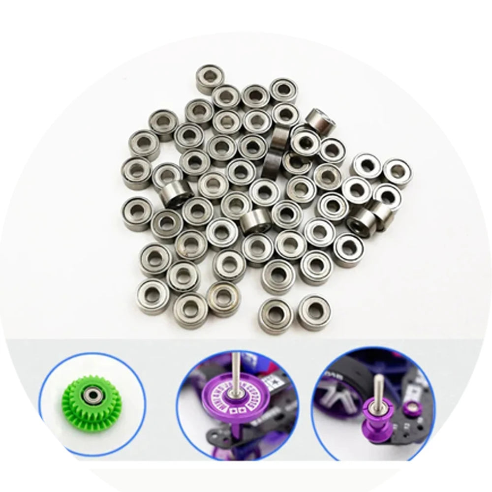 24Pcs Mini 4WD 620 Double Sealed Ball Bearing 2*6*2 Common to All 4WD Chassis